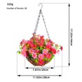 thumbnail image 3 of Artificial Hanging Flowers with Basket, Fake Daisy Flowers in Coconut Lining Hanging Baskets for The Decoration of Patio Lawn, Garden, Indoors, Outdoors, 3 of 8