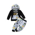 thumbnail image 4 of FOCUSNORM Boys Halloween Clothes Set Long Sleeve Hooded Pullover + Trousers, 4 of 9