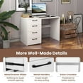 thumbnail image 5 of Giantex 4-Drawer Computer Desk, Modern Home Office Desk, Laptop Executive Desk, Makeup Vanity Table for Living Room & Bedroom, 5 of 8