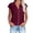 Z6 Red, variant on Women'S T-Shirt Solid Color Short Sleeve Notch Neck Tops Summer Casual Women Tees Size L Mint Green