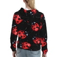 thumbnail image 7 of Kdxio Beautiful Red Ladybug Print Womens Oversized Hoodies Sweatshirts Hooded Pullover Tops Sweaters Casual-Small, 7 of 7