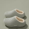 thumbnail image 2 of Miluxas Womens House Slippers Slip on Snow Winter Warm Fleece Lined Slippers Indoor Outdoor Waterproof Thick Soled Cotton Shoes Green 6.5(38), 2 of 6