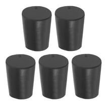 Uxcell 2# Solid Rubber Stoppers Tapered Lab Seal Plug Test Tube Bungs, Black 5 Pack