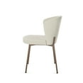 thumbnail image 3 of Amisco Camilla Dining Chair - Cream Bouclé Polyester / Bronze Metal, 3 of 9