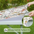 thumbnail image 6 of Pioneer Flower Floral Print Pattern Square Fitted Tablecloth with Elastic Edge,Square Table Cover,Washable Elastic Table Cover for Home Kitchen Party Decor 34"x34", 6 of 6