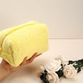 thumbnail image 7 of Unique Bargains Small Plush Makeup Bag Soft Beauty Cosmetic Bag Cute Travel Zipper Toiletry Bag for Women Yellow, 7 of 7