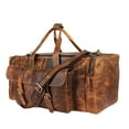 thumbnail image 6 of KPL Leather duffel bag 24 Inch U Zip holdall Travel sports Weekend gym Sports, 6 of 9