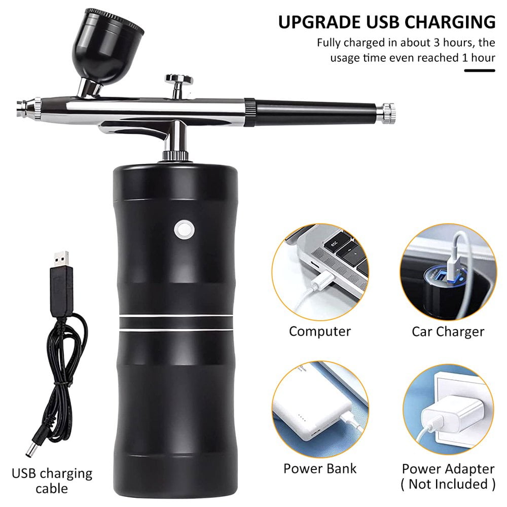 Quevina Kit aérographe avec compresseur, mini compresseur aérographe