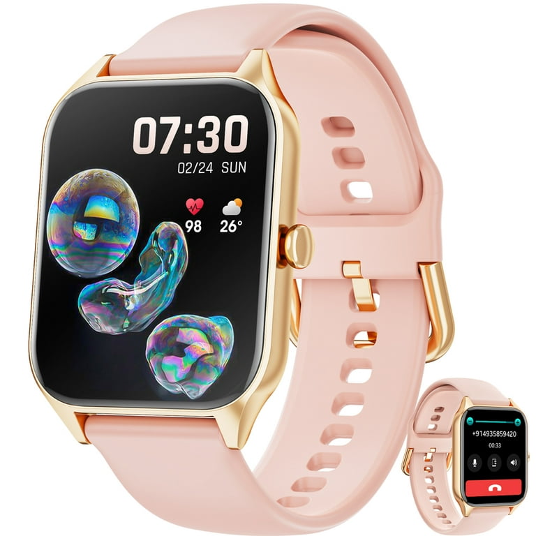 tilstødende mister temperamentet Nautisk Smart Watch for Men Women (Answer Call/Dial), 1.95 Inch HD Full Touch  Screen Smart Watches with Heart Rate/Blood Pressure/Fitness Tracker for  Women Men for Android and Ios(Pink) - Walmart.com