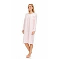 thumbnail image 2 of Dream8teen Women's Printed Micro Fleece Long Sleeve Sleepwear Duster Robe 4028 Pink Diamond 2X-Large, 2 of 4