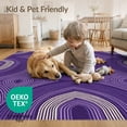 thumbnail image 4 of ODIKA 6'x9' Washable Area Rug Non-Slip, Easy Care, Abstract Boho Arch Motif Minimalist Retro Flow Swirl for Family Room, Living Room, Master Bedroom, 4 of 7