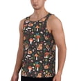 thumbnail image 2 of Easygdp Mushroom With Snails Men's Tank Top, Sleeveless Muscle T Shirts, Breathable, Quick-Dry, Loose for Gym, Running, Fitness - Small, 2 of 9