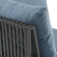 thumbnail image 5 of Walker Edison Trinidad Outdoor Modern Modular Metal Patio Corner Chair in Blue, 5 of 6