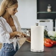 thumbnail image 6 of Dear Household Stainless Steel Paper Towel Holder Stand Designed for Easy One- Handed Operation - This Sturdy Weighted Paper Towel Holder Countertop Model Has Suction Cups and Holds Paper Towel Rolls, 6 of 11