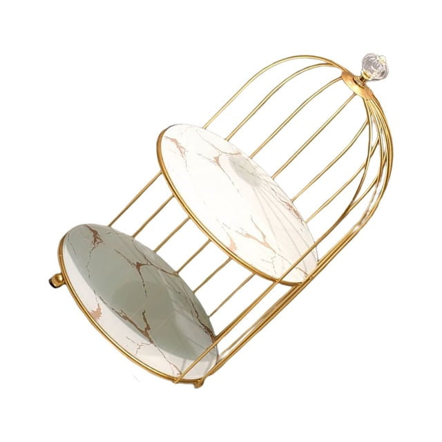 Cateissary Soporte de artículos de tocador para cosméticos, organizador de suministros para el cuidado de la piel Vintage, estantes de Almacenamiento y organización del hogar Blanco Doble Capa