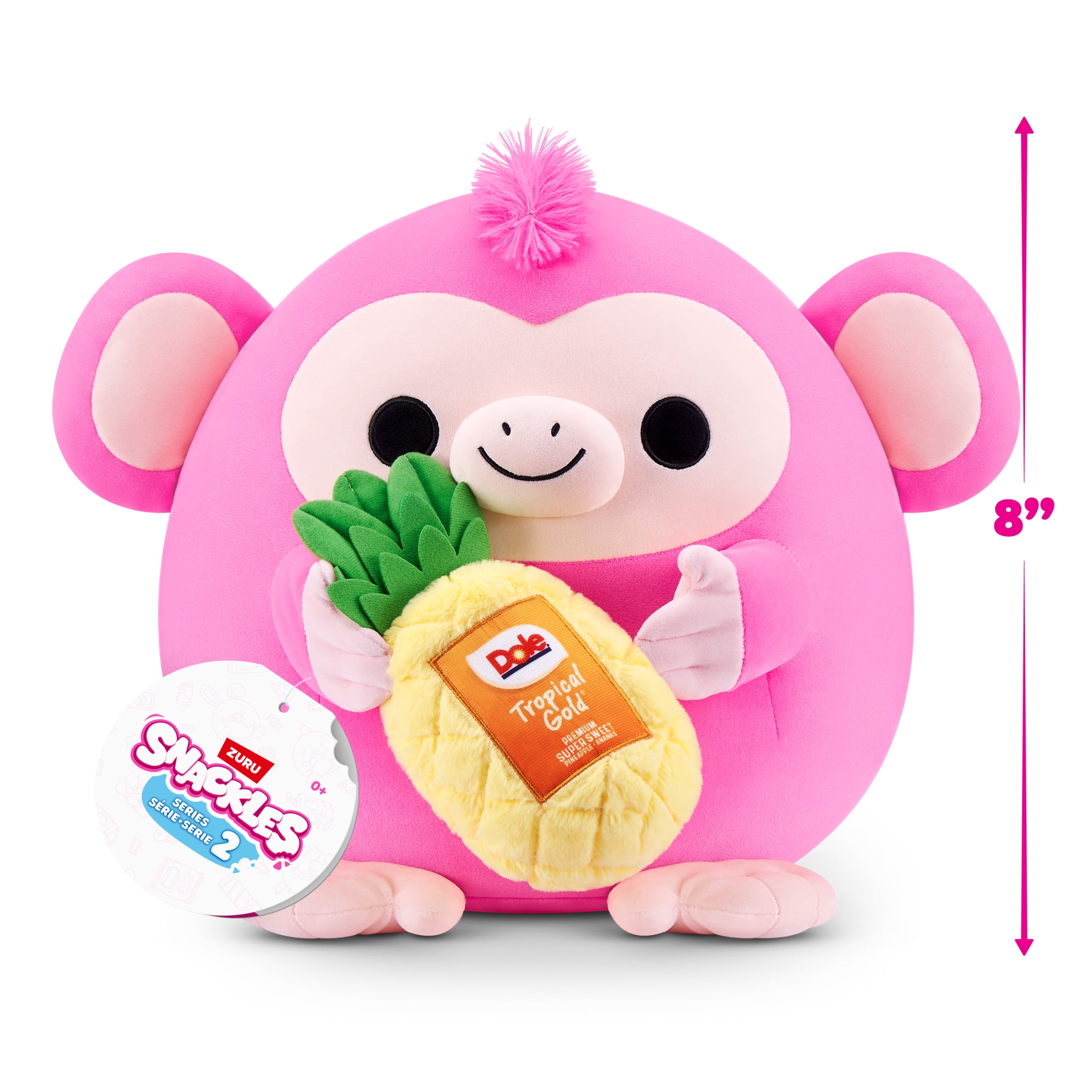 SNACKLES, Plush Toy, 8 inch, Dole Pineapple Oli the Monkey