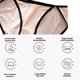 thumbnail image 3 of Ropa interior de satén de seda, calzoncillos de niña con abertura alta y hebilla de anillo de amor., 3 of 5