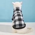 thumbnail image 5 of Sudadera con capucha para perro a cuadros, suéter de lana con capucha y bolsillos, exterior cálido y suave MFZFUKR CPB-DE-LYY1981-4, 5 of 5