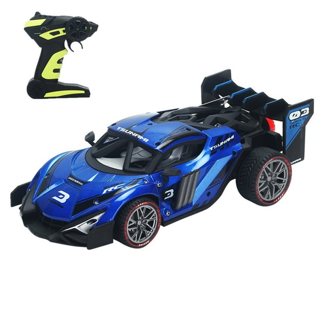 wycnly Jouets Voiture Télécommandée en Alliage 2.4G pour Enfants Voiture de Course à Grande Vitesse Drift RC Jouet avec Pulvérisation LED Vitesse Réglable Jouets Extérieurs pour Garçons Filles Cadeau Jouets pour Âges Rollback