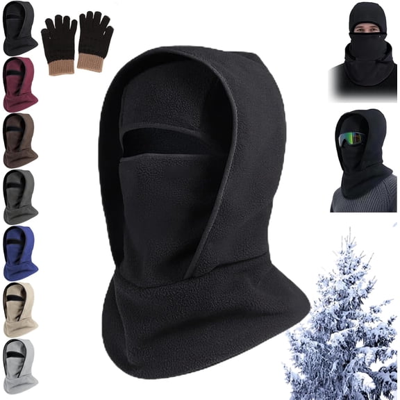 3-in-1 Hat Mask Scarf, 2026 Winter Balaclava Face Ski Mask Outdoor Windproof Warm One-Piece Pullover Hat Cold Weather