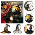 thumbnail image 3 of 8x8 inch Charming Moonlight Witch Acrylic Stained Glass Window Hanging Sun Catcher Decor Stained Panel Hangings Wall Art Decor, for Friends and Family (Moonlight Witch), 3 of 6