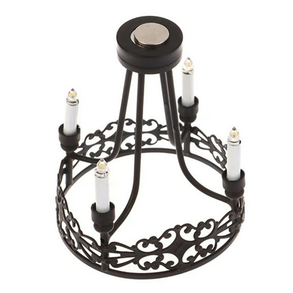 Chandelier Bedroom Ceiling Lamp Miniature Furniture Model Doll Houses Accessory Realistic Lighting Toy Playset 1:12