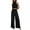 00 # Black, variant on REORIAFEE Outfits for Women Sets Plus Size Casual Loose Fit Tracksuit Set Women 2 Piece Outfits Pants Sets Summer Halter Neck Cropped Tank Top Wide Leg Pants Tracksuit Suits Black XXL