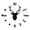 Black, variant on Deer Head Large Wall Clock