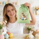 thumbnail image 5 of 3 Pcs Easter Gift Bag Drawstring Pouch for Party Favors, Bunny Rabbit Egg Candy Storage Bag, Reusable Holiday Decorative Burlap Sack for Treats Toys and Supplies, Festive Celebration Accessory, 5 of 7