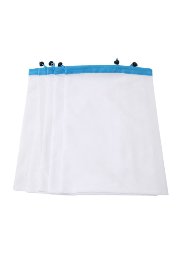 5Pcs Reusable Produce Sacks Bags Grocery Fruit Vegetable Food Mesh Storage Pouch