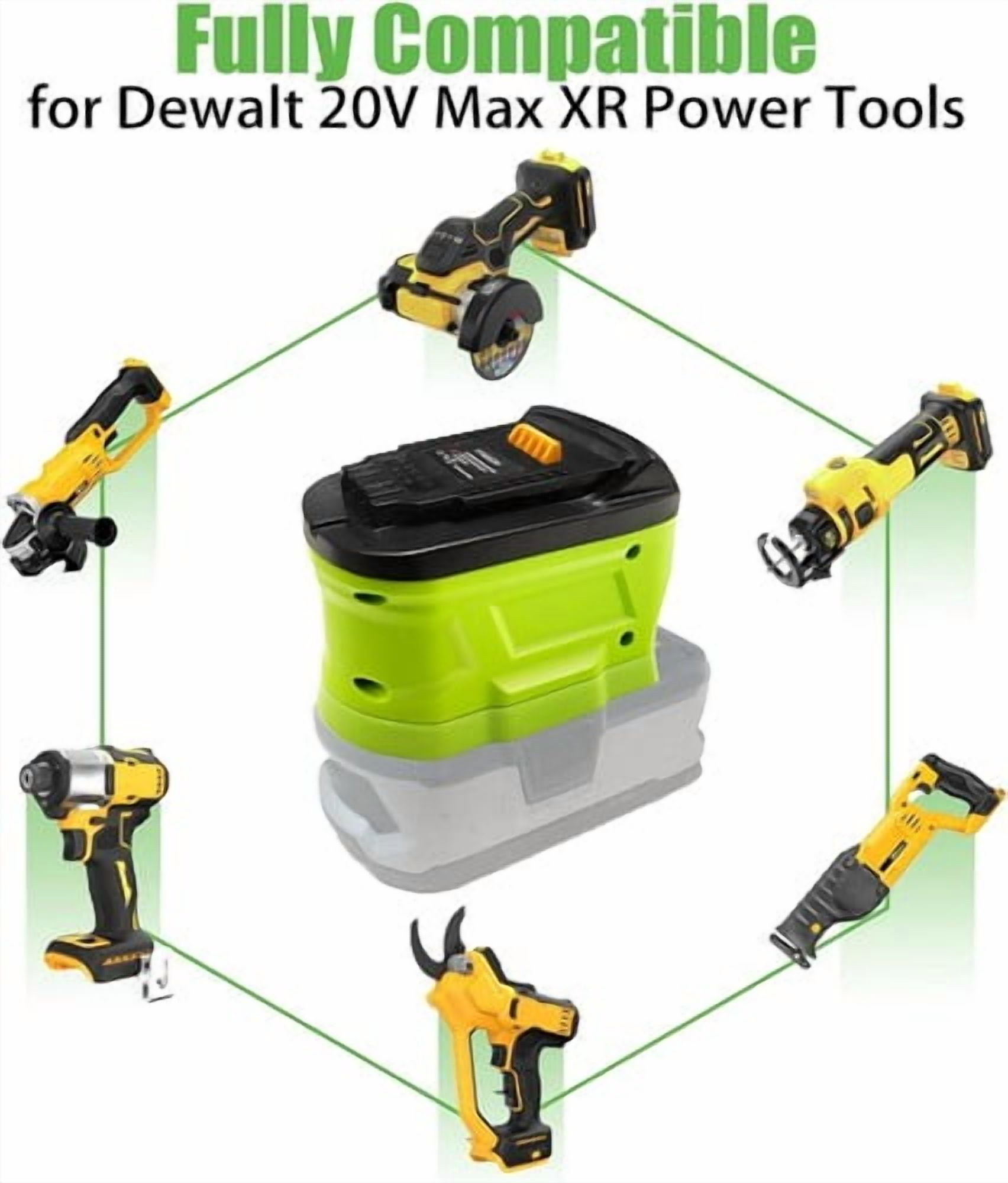 Battery Adapter for 18v Ryobi 18v  Li-ion Battery Convert to dewalt 18V 20v max BatteryDCB200