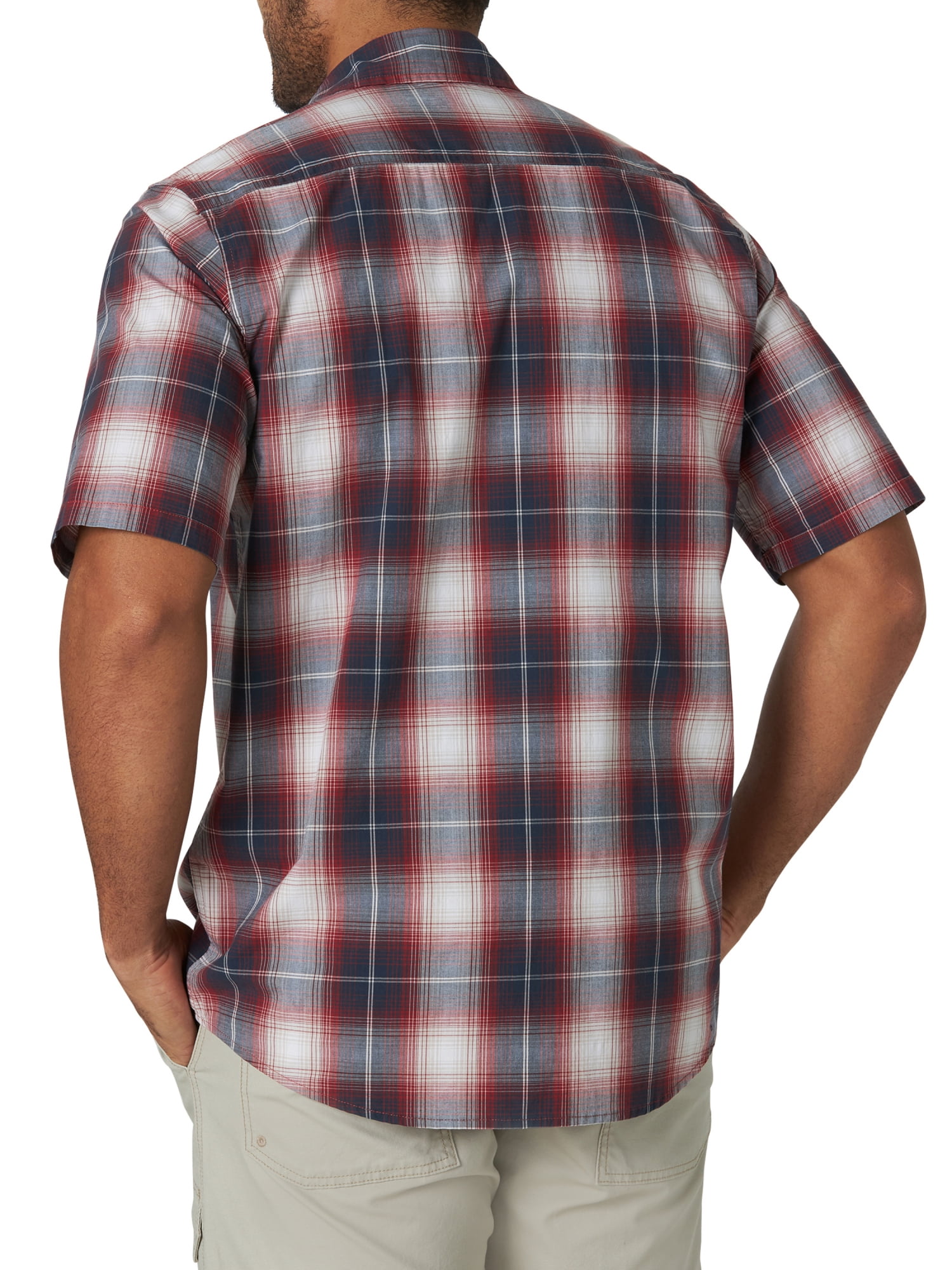 Wrangler Men's Short Sleeve Plaid Shirt