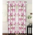 thumbnail image 1 of Sapphire Home 2 Rod Pocket Curtain Panels 84 Inches, Decorative Floral Print, Light Filtering Room Darkening Thermal Foam Back Lined Curtain Panels for Living/Bedroom Room/Patio, Beige/Pink/Rose, W4, 1 of 1