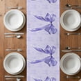 thumbnail image 4 of Table Runner 90 Inches Long for Kitchen Dining, Purple Bow Dresser Scarf Farmhouse, Dining Table Decorations for Wedding/Parties, Cute Bowknot Simple Pure Color 13 x 90 In, 4 of 8