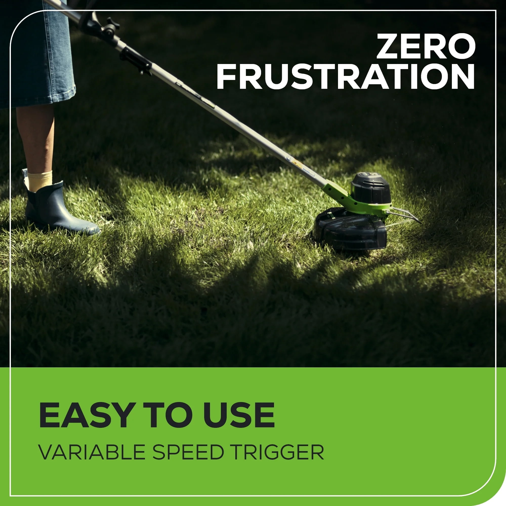 Greenworks 40V 12" Straight Shaft Cordless String Trimmer, Tool Only 2101602A