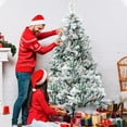 thumbnail image 6 of 6.5FT Pre-Lit Artificial Christmas Tree, Snow Flocked Xmas Tree with 800 Branch Tips & 300 Colorful Lights and Foldable Stand, for Home, Office, Party Decoration, 6 of 6