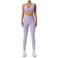 thumbnail image 1 of Conjunto de yoga ajustado de secado rápido for mujer, traje deportivo for correr con bolsillo, transpirable, de dos piezas, estilo nude, 1 of 5