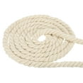 thumbnail image 1 of Unique Bargains Natural Twisted Cotton Rope 5/8 Inch x 66 Feet 3 Strand Tug of War Rope with Sealing Tape Beige, 1 of 5