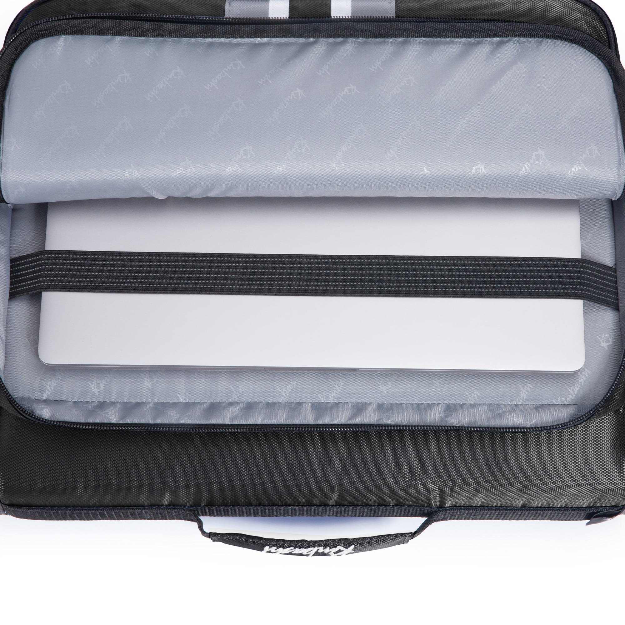 Kinbashi 2-Inch 3 Rings Zipper Binder, Holds 15-Inch Laptop, Handle and Shoulder Strap Included, Black