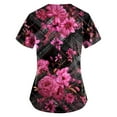 thumbnail image 3 of NAMTYQX Plus Size Tops for Women Plus Size Loose Fitting Breast Cancer Shirt Dark Gray Size L, 3 of 4