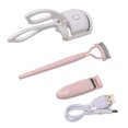 thumbnail image 1 of Juego de rizador de pestañas en caliente, kit de rizador de pestañas eléctrico USB de mano, rizador de pestañas recargable con peine de pestañas, 1 of 8