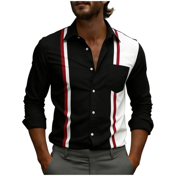 Eres Más Que una Camisa de Puntuación de Prueba para Hombre de Manga Larga Impresa Casual con Cuello en V
