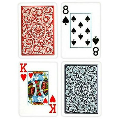 - Bridge Size Jumbo Index 1546 Playing Cards (Blue Red Setup), 100% PVC plastic, these cards will last for years outlasting paper cards up to 500.., By Copag