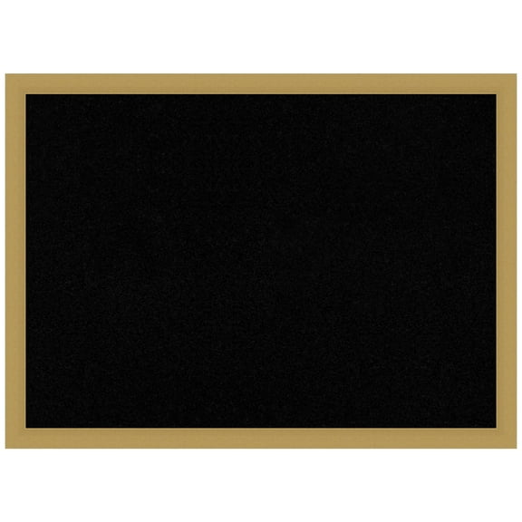 Amanti Art Black Cork Board Framed Grace Brushed Gold Narrow Bulletin Board 30 in. x 22 in.
