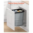 thumbnail image 2 of Kitchen Pull Out Trash Can 35 QT - Under Cabinet Waste Bin, Sliding Soft Close System & Door Kit, Recycling Bin for Sink Base, Under Counter Garbage Container, 2 of 9