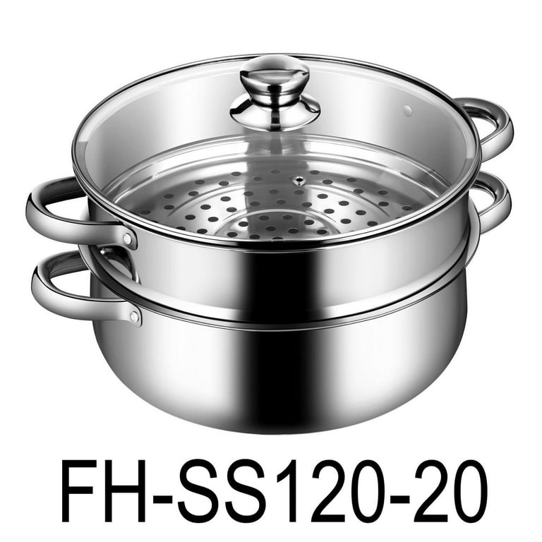 Stainless Steel Steamer Pot 2 Tier Steamer Vegetable Steamer