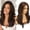 Brown, variant on poalid 13x6 Lace Front Wig for Women, Glueless Synthetic Wig | Soft layered blowout, free parting, natural-looking hairline, 20-inch styled length, beginner-friendly adjustable cap.