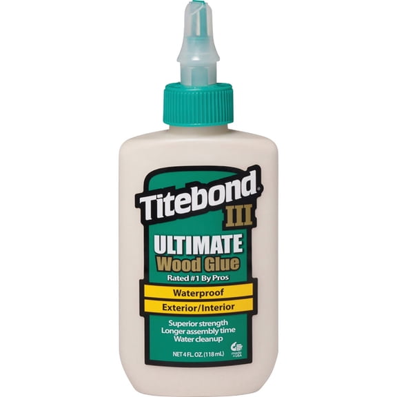 1 PK, Titebond 1412-Titebond III 4 Oz. Ultimate Waterproof Wood Glue