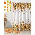 thumbnail image 3 of Fall Sunflower Shower Curtain Set ，Waterproof Fabric Shower Curtains Thanksgiving Shower Curtains for Bathroom,Bathroom Decor 72"x78", 3 of 7