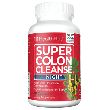Health Plus Super Colon Cleanse Night Formula, 60 Capsules, 30 Servings